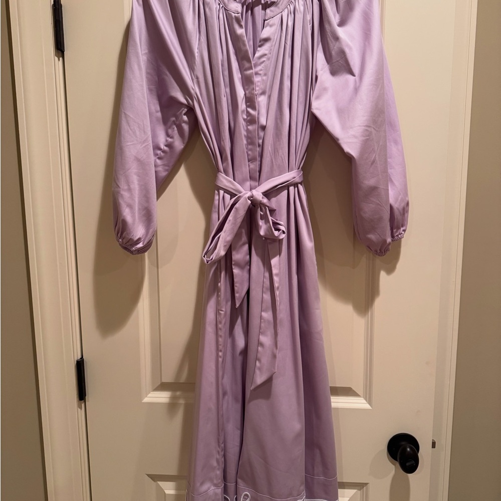 Chic Lavender Belted Dress